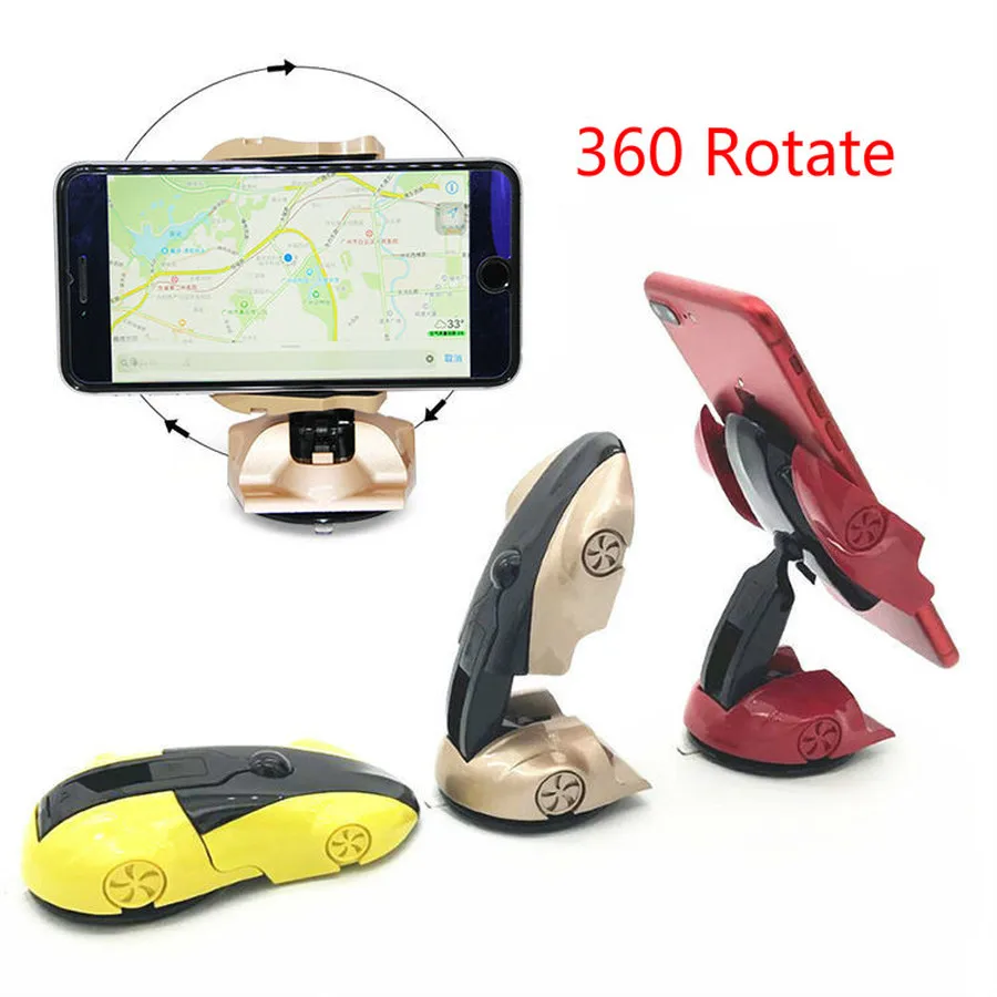 

Mobile phone car holder Instrument panel suction cup bracket folding type rotatable