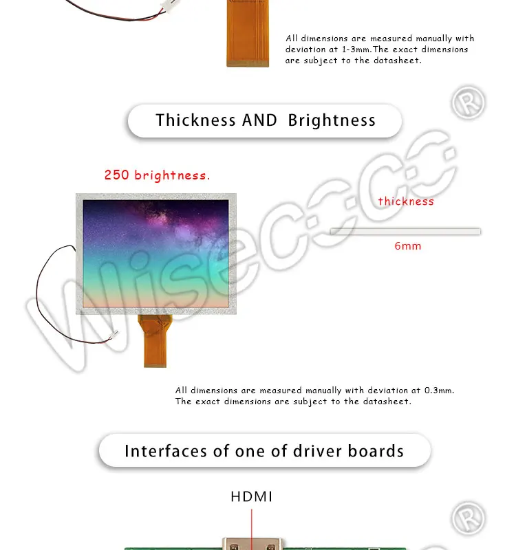 8,0 дюймовый lcd TFT lcd 800x600 Высокое Разрешение HDMI ttl 50pin с контрольной платой драйвера