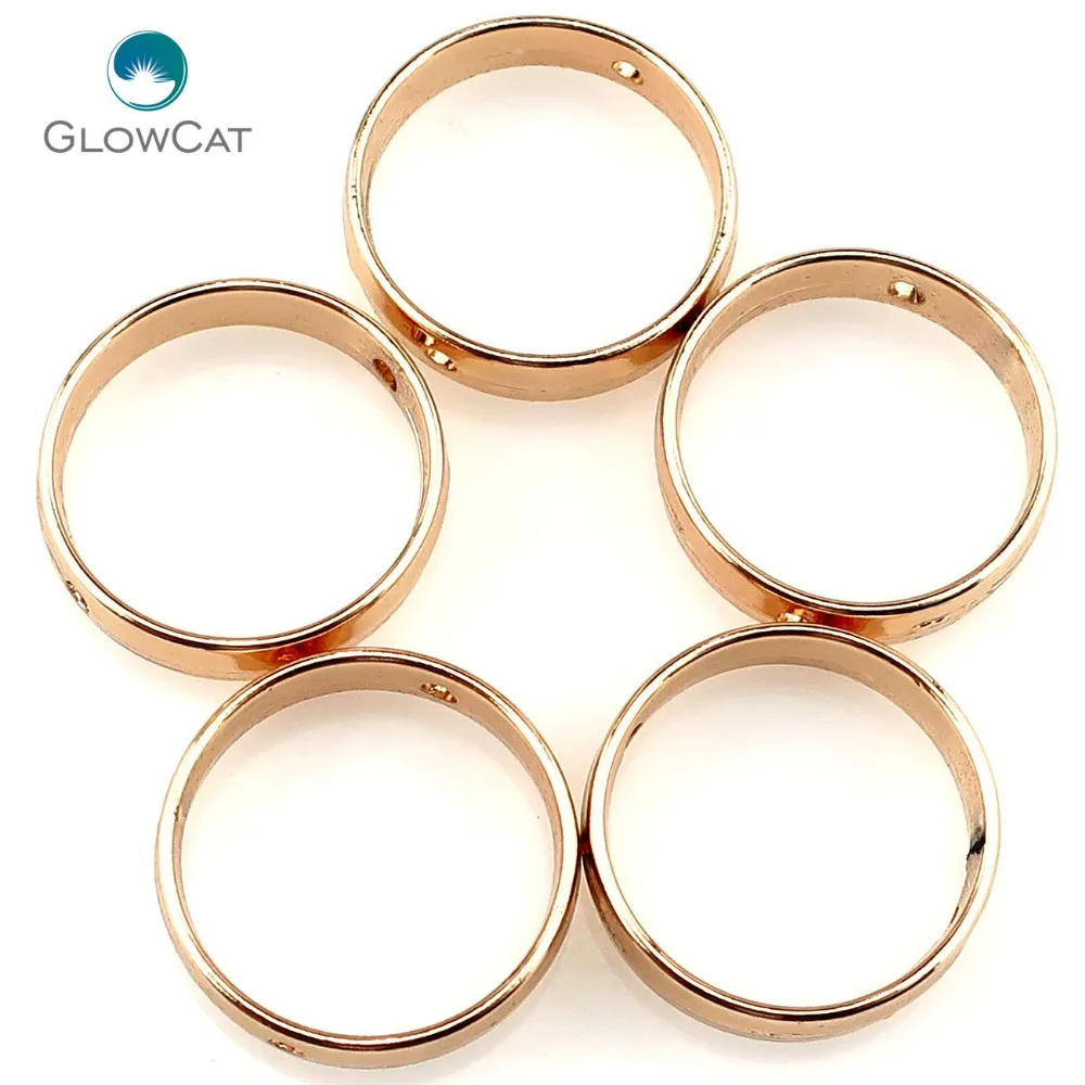 

5pcs/lot KC Gold Tone Alloy Beauty Circular Ring Hollow Out Charm Frame Jewelry Finding Making 22381