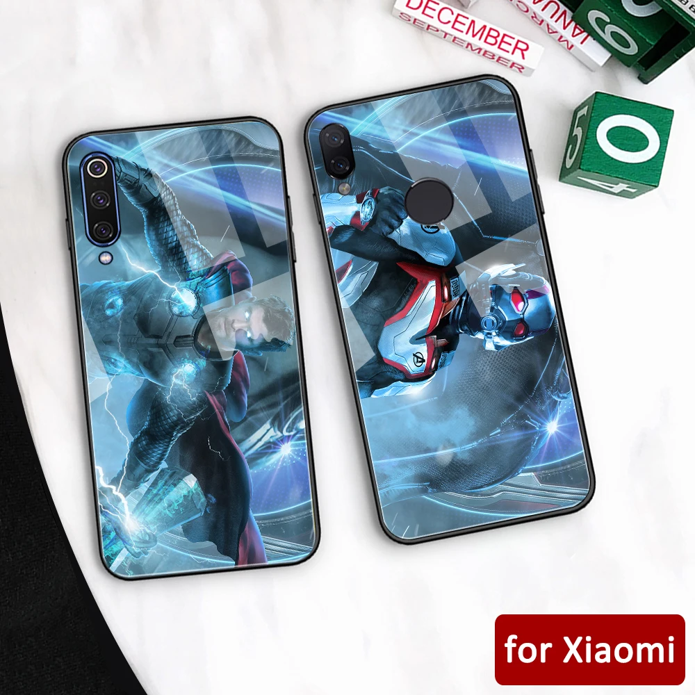For Xiaomi redmi K20 pro glass cover marvel endgame mi 6 Cover for 5 5s 6x Redmi Note 7 Mi Max 3 play |