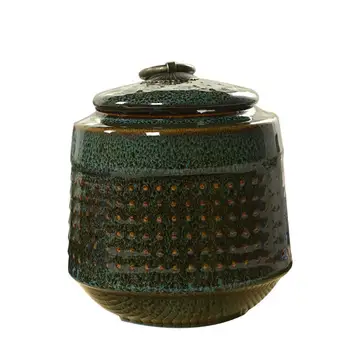 

Green Gradient Glaze Ceramic Funeral Pet Urn for Memorials - Small - Holds Up to 30 Cubic Inches of Ashes