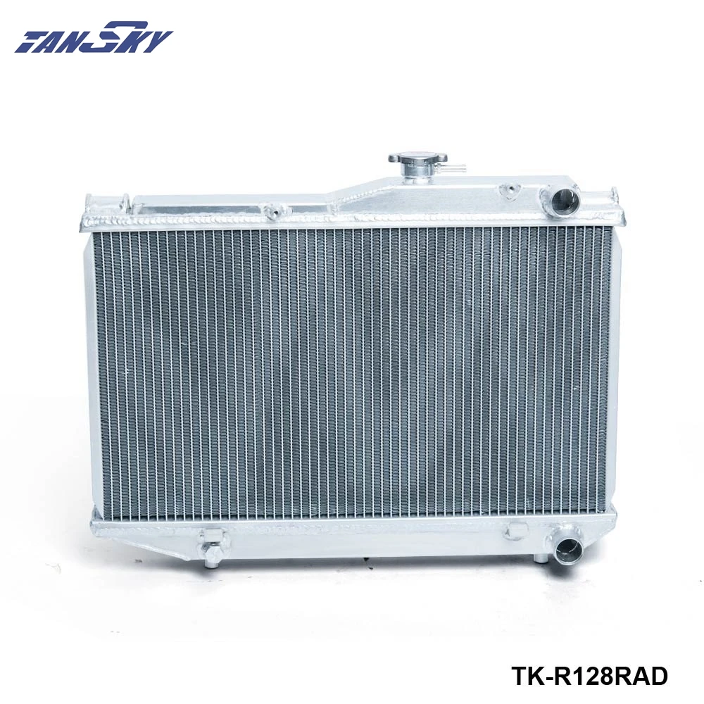 Гоночный ручной алюминиевый радиатор коробки передач(2 ряда) для Toyota Corolla 84-87 TK-R128RAD