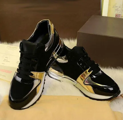 black and gold casual shoes