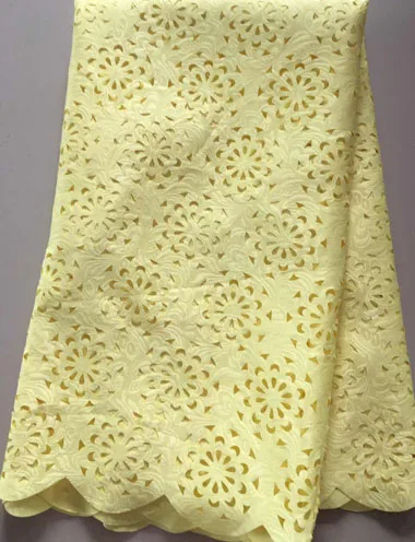 Tela de encaje seco africano Voile suizo de alta calidad Cordón de corte láser tela bordada nigeriana para boda SLL3137 Lila
