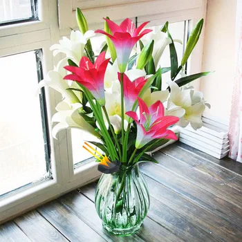 

3/4pcsTulip Solar light Perfect quality LED Solar Outdoor lighting Powerful solar panel garden Flower lights Insertable foot