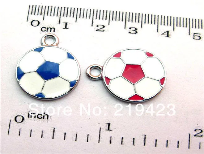 50pcs 19x19mm mix color Football DIY Hang Charms Pendands Jewelry accessories Fit cellphone 50pcs 19x19mm mix color Football DIY Hang Charms Pendands Jewelry accessories Fit cellphone