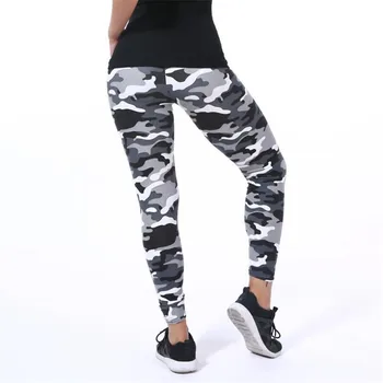 YSDNCHI 2021 Camouflage Womens for Leggins Graffiti Style Slim Stretch Trouser Army Green Leggings Deportes