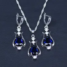 Модный Комплект сережек для женщин с подвеской из австрийского хрусталя и 925 пробы серебра