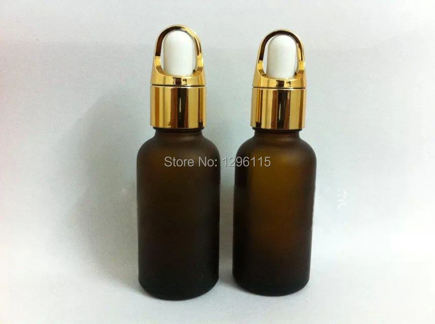 100ps 30ml Brown Frosted Glass Eye Dropper Bottles / Vials Essential