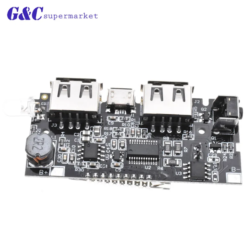

Dual USB 18650 Battery Charger PCB Power Module 5V 1A 2.1A Mobile Power Bank Accessories For Phone DIY LED LCD Module Board