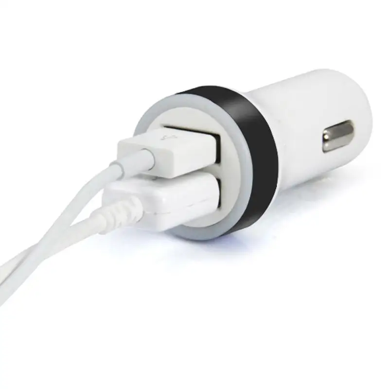 R42 Dual USB Порты и разъёмы автомобиля Зарядное устройство 2.4A Быстрая Зарядка адаптер для телефона, планшета, подключение к автомобильному прикуривателю отверстие