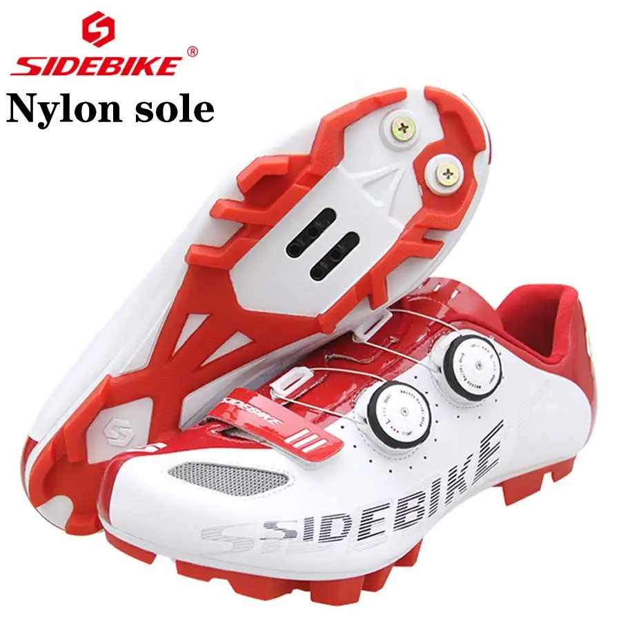 Обувь для велоспорта, горная дорога, велосипедная обувь, высокое давление, нейлон+ ТПУ подошва, нескользящая, MTB, дышащая мужская и женская обувь для езды на велосипеде с автоматическим замком - Цвет: SD002 Nylon sole