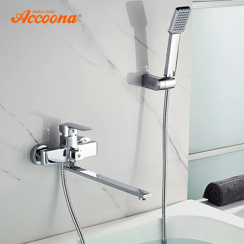 Accoona Bath Bathtub Faucets Brass Faucet Bath Tub Mixer Wall Deck Mounted Tub Bathroom Shower Faucets Bathtub Faucet Set A7155