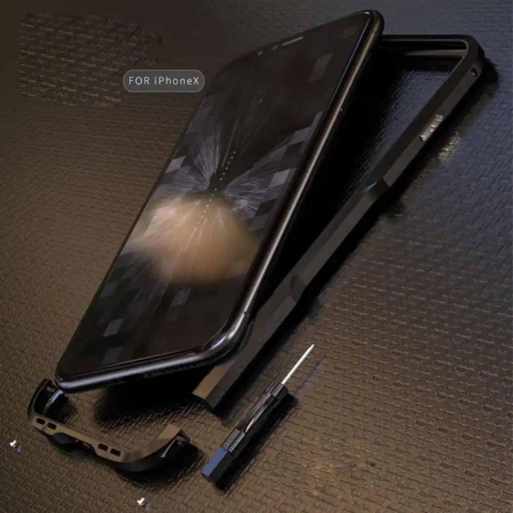 Luxury-Original-Brand-LUPHIE-Aluminum-Metal-Bumper-For-iPhone-X-Case-Incisive-Shape-Frame-With-Metal (1)