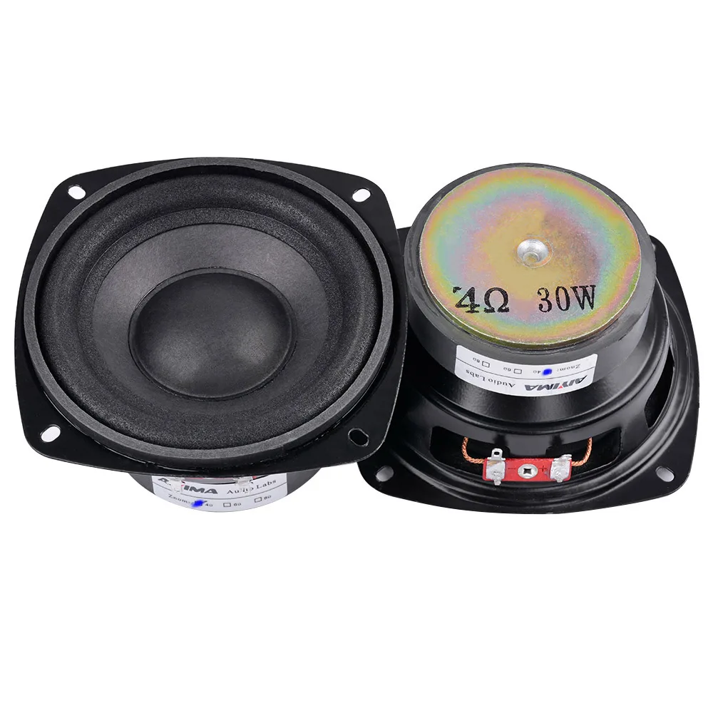 AIYIMA 2Pcs 4 Inch 30W Audio Portable Woofer