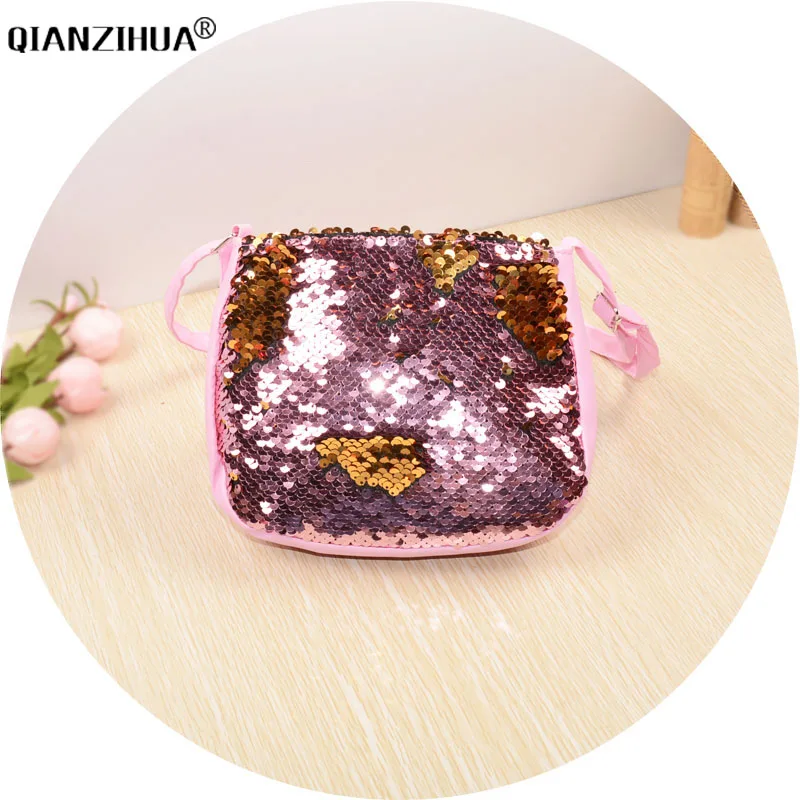 النساء الترتر حقيبة صغيرة الأطفال Crossbody حقيبة الأزياء طفل الفتيات المحافظ حقائب بو حقائب كتف متنقلة بولسا الأنثوية