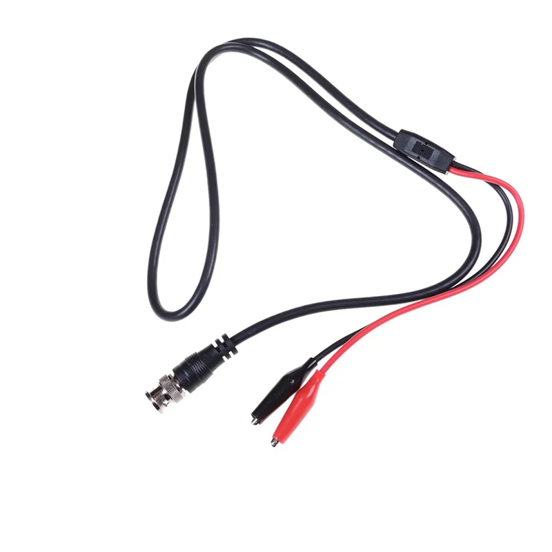 

Multifunction Combination Test Cable Wire BNC Male Plug to Dual Alligator Clip Oscilloscope Test Probe Lead Cable 1M For DSO138