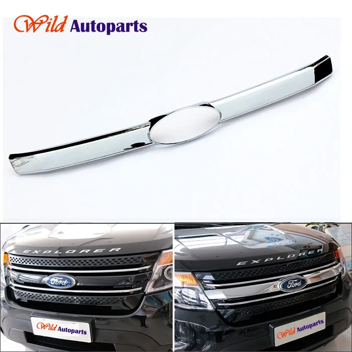Chrome Front  Overlay Grille Grill Cover Bezel Tri...