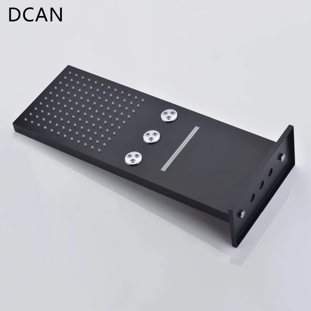 DCAN вращающийся светодиодный набор для душа 22 &quotконтроллер водопада черная