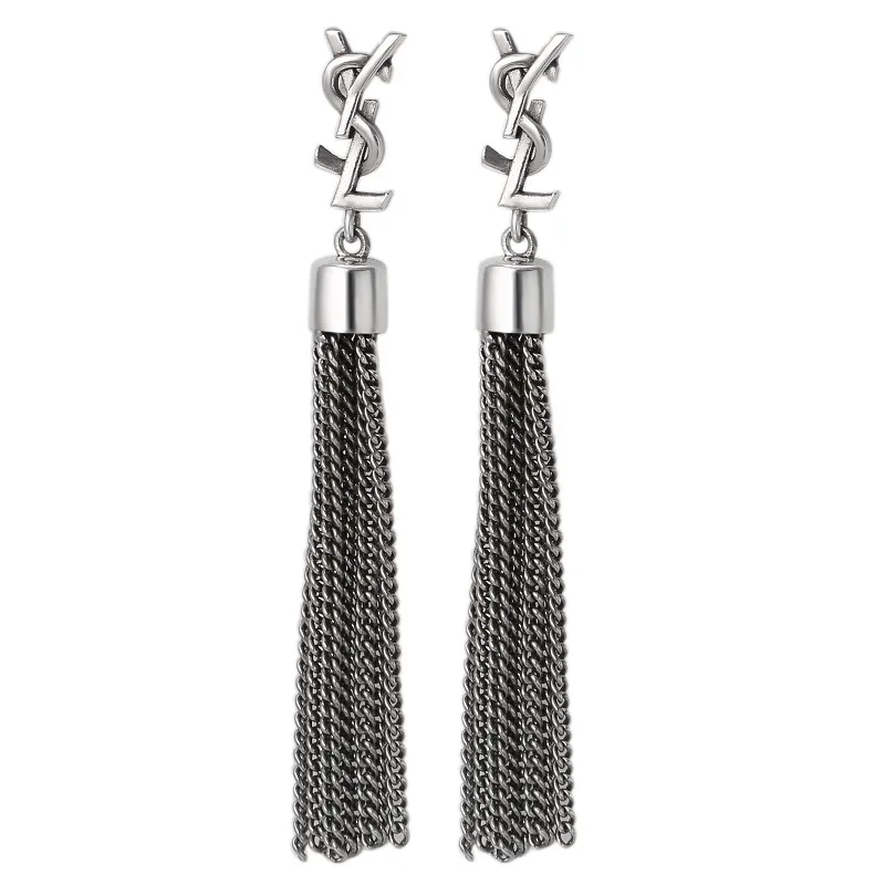 

High Quality punk 925 Sterling Silver long Drop Earrings For Women party special