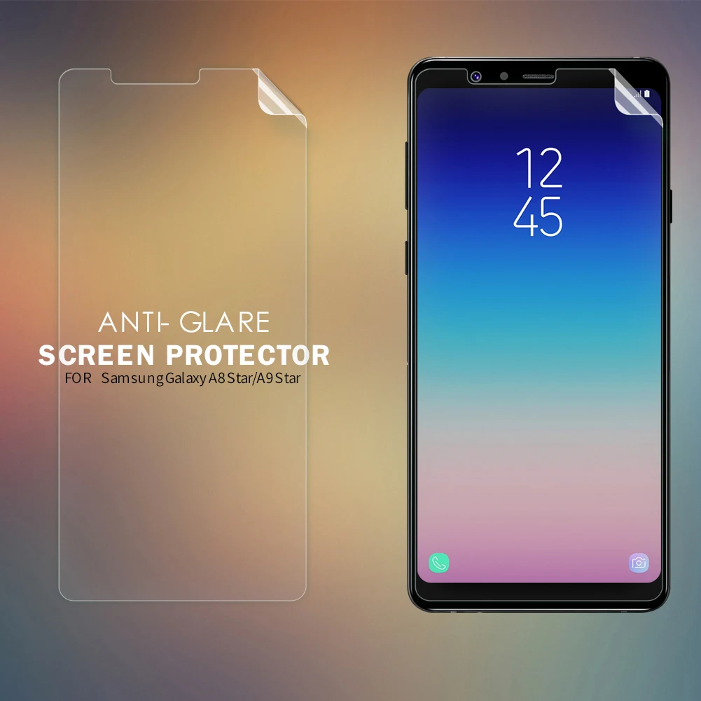 

For Samsung Galaxy A8 Star/A9 Star Anti-glare Screen Protector Matte Anti-fingerprint Protective Film Soft PC Matte Film