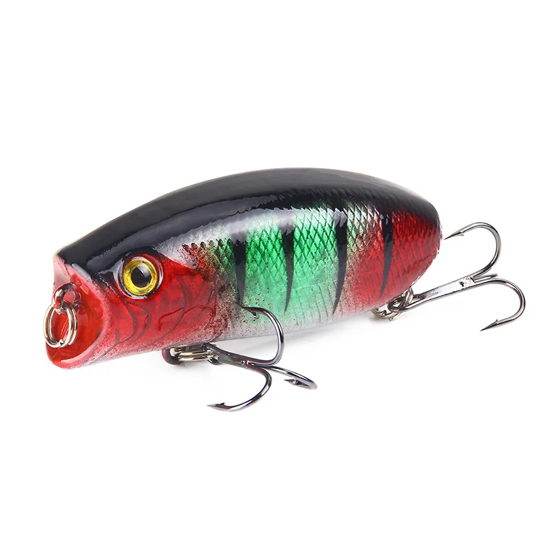 1 шт. 11 г 5,5 см большой Поппер рыболовные приманки 3D глаза приманка Topwater Crankbait Воблеры снасти Поппер японская приманка - Цвет: H