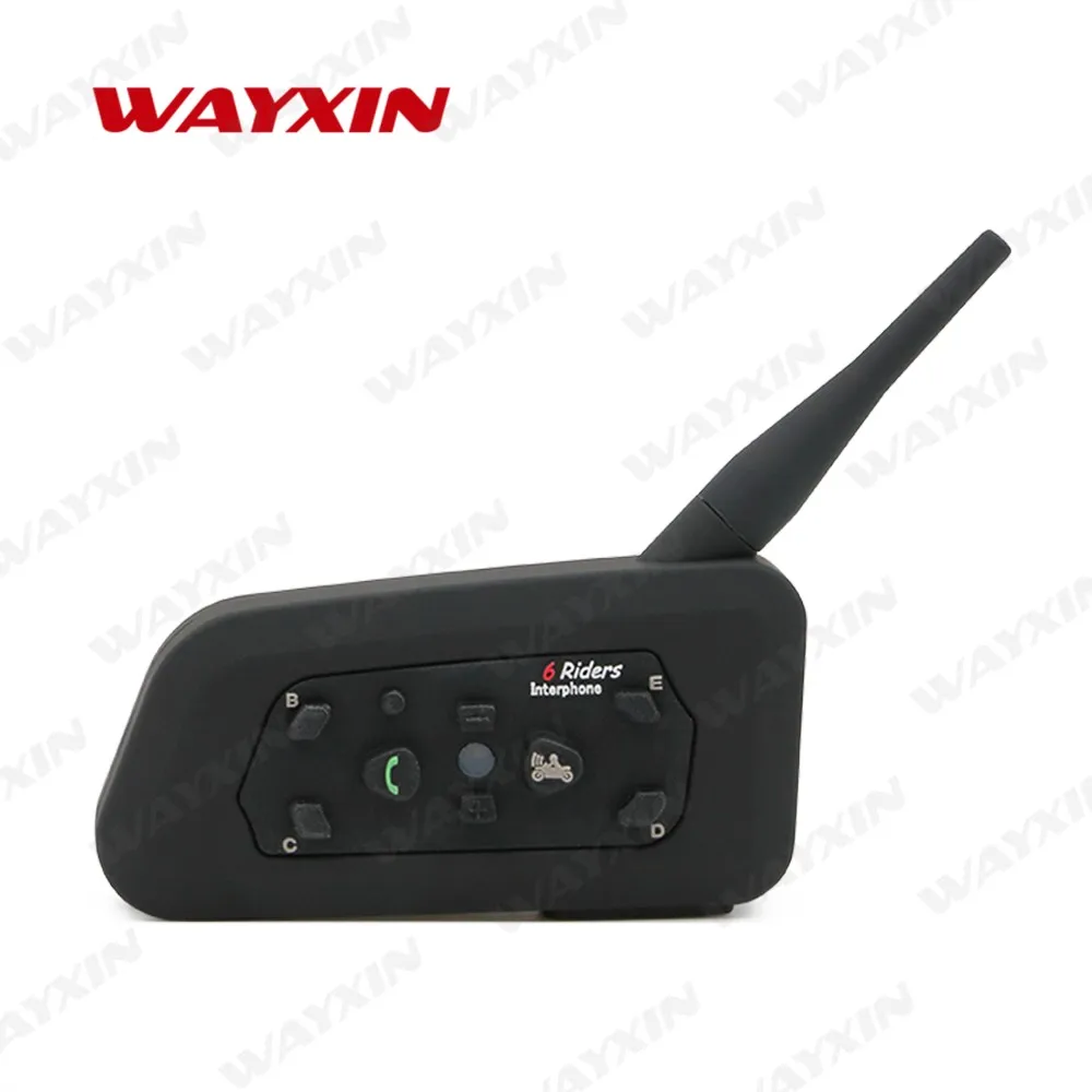 

1PCS WAYXIN Motorcycle Intercom wireless Motorcycle Helmet intercom Bluetooth Intercom Moto Interphone 1200m helmet Headset