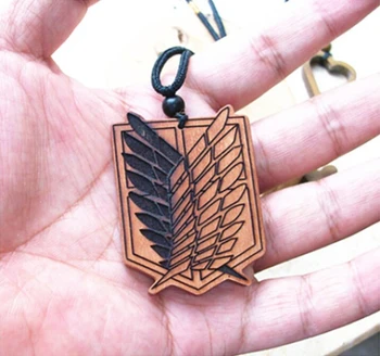 

Attack on Titan ebony pendant necklace Animation around