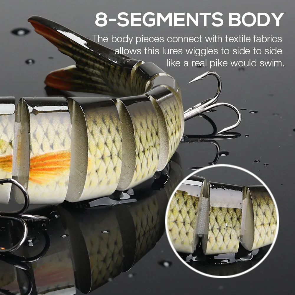 VTAVTA 10/14 см тонущие рыболовные приманки наживки соединенные Crankbait Swimbait 8