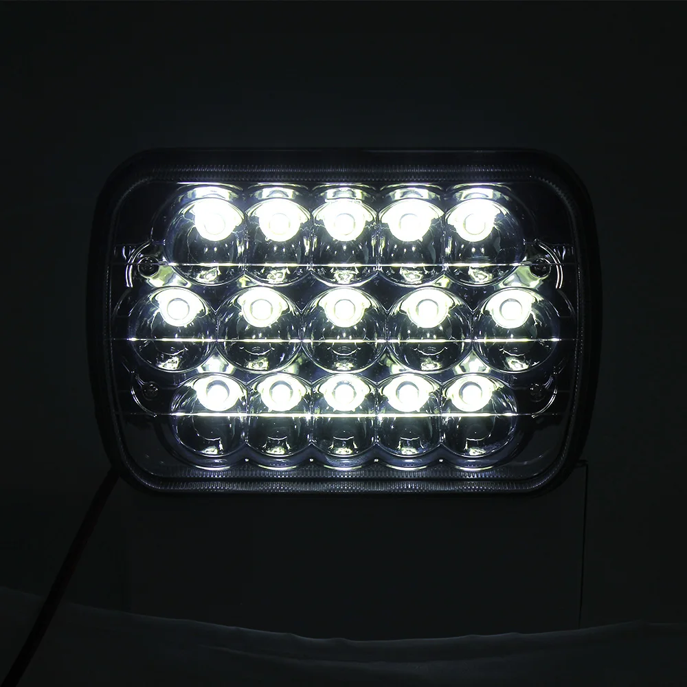 FADUIES 5 x 7 7x6 Inch Rectangular LED Headlight Replacement H6054 H5054 H6054LL 69822 For Jeep Cherokee XJ Truck 4X4 Offroad (6)