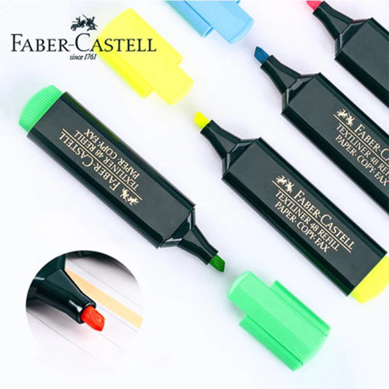Faber Castell Textliner маркеры, фломастер, ручка 6 цветов/лот оранжевый/розовый/красный/зеленый/синий/желтый Wrting расходные материалы