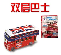Развивающие творческие красный двухэтажный автобус Лондон 3D бумаги головоломки разработка собрать модель детские игры игрушка в подарок 1