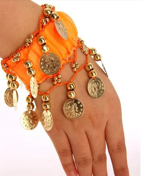 

20pcs/lot Ladies Bracelet with Coins Decorated Belly Dance Bangle Loop Hand Wrist tb002