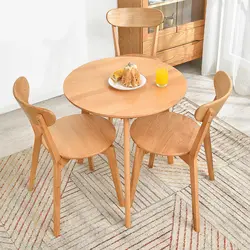 Бытовые деревянный стол и стул набор простой и современный небольшой обеденный стол многофункциональный Стабильный круглый стол набор