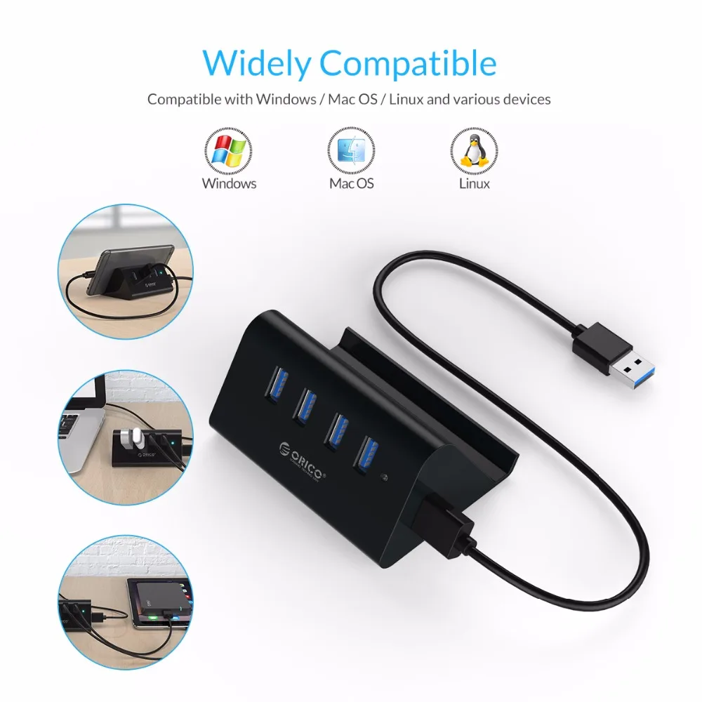 ORICO usb хаб высокоскоростной мини 4 порта USB 3 0 концентратор для настольного