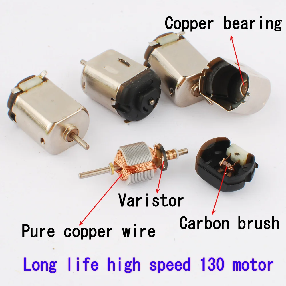 10 шт. длинная ось сильный Magnetic130 двигатель 3 V 580mA 19500 об/мин игрушечный мотор модельный двигатель