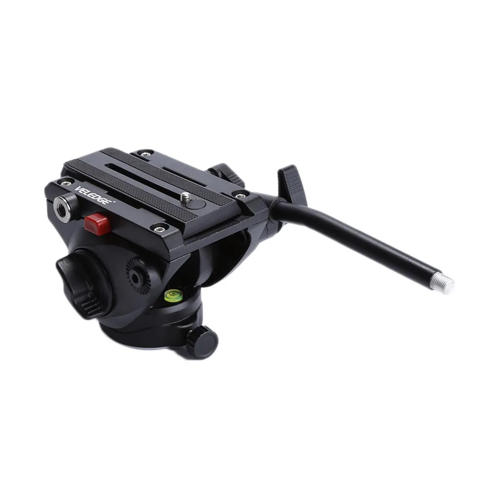 

Veledge Aluminum Fluid Head Video Camera Tripod Head With Quick Sliding Qr Release Plate Suitable For Cameras Camcorders Tripo