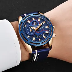 Relogio masculino Для мужчин s часы лучший бренд класса люкс LIGE Для Мужчин's Водонепроницаемый военные спортивные часы Для мужчин Повседневное кожа