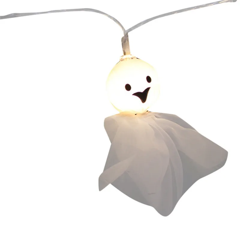 1,5 м 10LED Ghost гирлянды для украшение на празднование хэллоуина хэллоуин свет шнура AA батарея 8,1