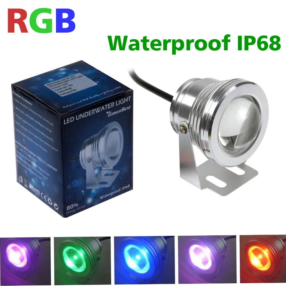 26 unids 10 W llevó luz de la piscina IP68 12 V Iluminación de exterior RGB LED subacuática Iluminación charca llevó piscina Luz 26 unids 10 W llevó luz de la piscina IP68 12 V Iluminación de exterior RGB LED subacuática Iluminación charca llevó piscina Luz