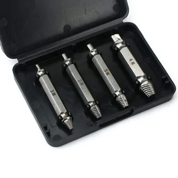 WREOW 4PCS/Set Disassemble Carpentry Screw Extractor Easy Out Set Broken Bolt