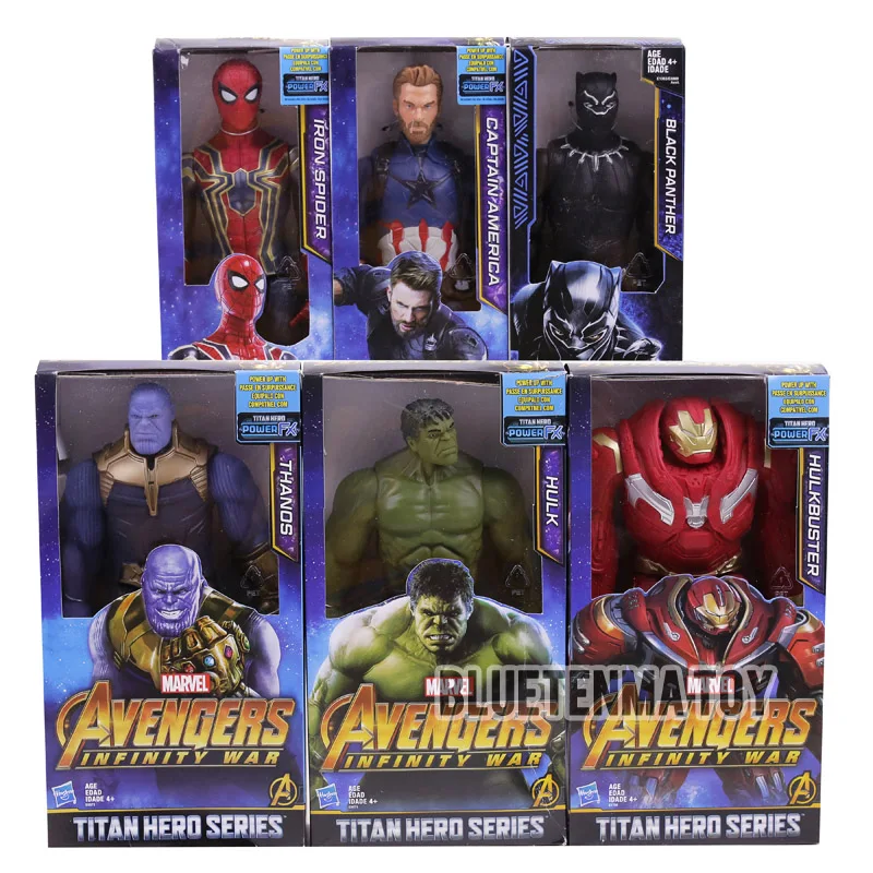 Avengers Infinity War Titan Hero Series Thanos Iron Spider PVC Figure Model Toy 
