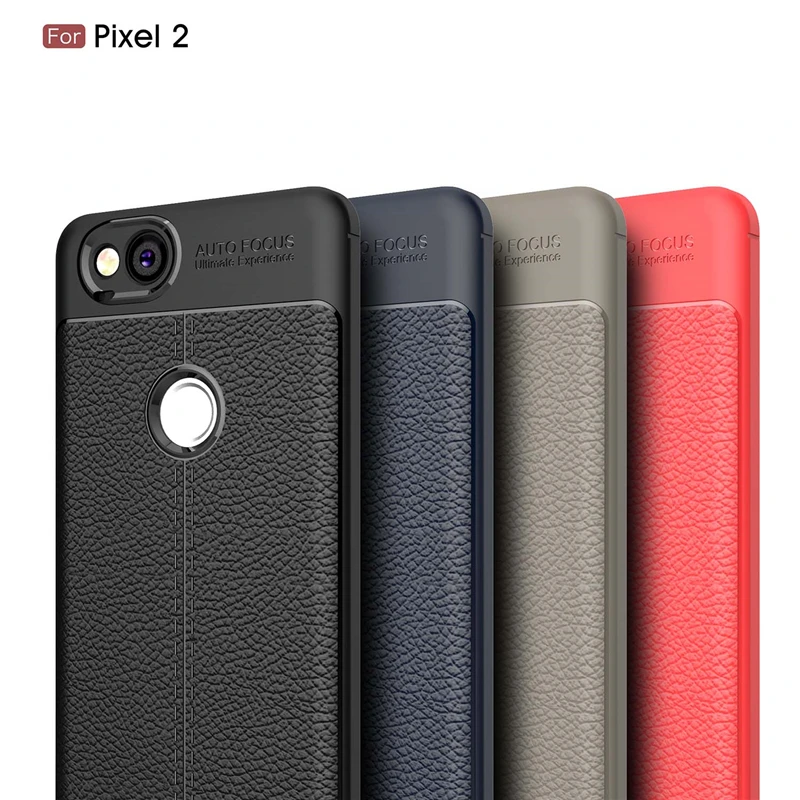 

For Google Pixel 2 2XL Phone Case Leather Slim Armor Soft TPU Phone Case Back Cover For Google Pixel 2 XL Silicone Coque Shell
