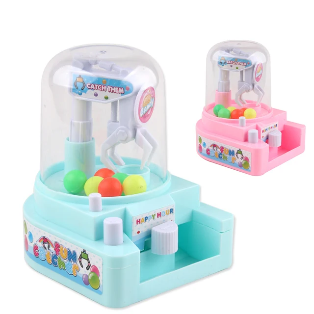 Children's Simulation Small Catching Candy Clips Machine Interactive Manual Mini Educational Toys Boys Girls Desktop Toys 1