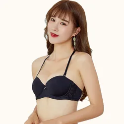 Adjustable strap shoulder tape bride sexy bra slip resistant seamless push up wedding dress gather breast t shirt party lace bra Adjustable strap shoulder tape bride sexy bra slip resistant seamless push up wedding dress gather breast t shirt party lace bra