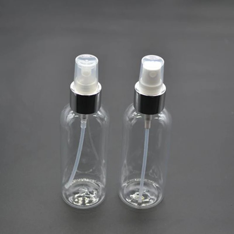 10pcs Empty Cosmetic Spray Bottle Atomizer 100ml Refillable Clear Body