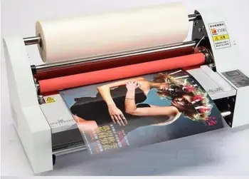 

2019 13" V350 Laminator Four Rollers Hot Roll Laminating Machine electronic temperature control single,heating mode