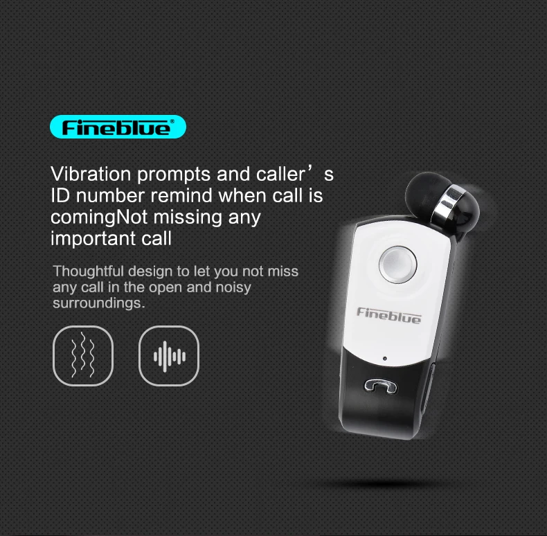 Fineblue F960 Business Bluetooth Headset Retractable Wireless Earphone