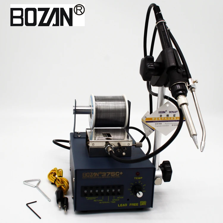 BOZAN375C + автоматическая Подающая проволока для припоя педаль паяльная станция