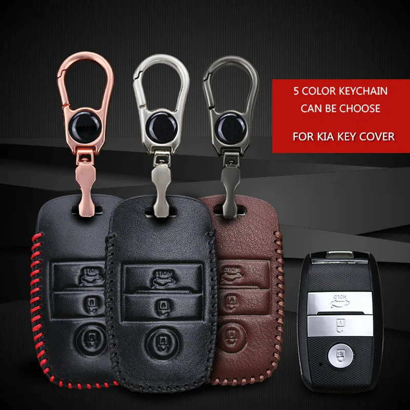 Чехол для автомобильных ключей из натуральной кожи сумка KIA Rio K2 3 4 Ceed Sportage Soul Sorento